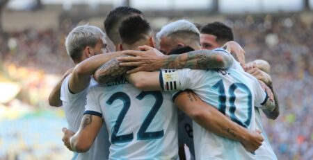 Argentina Copa America Team Celebration
