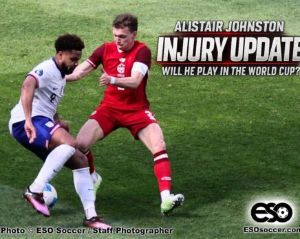 Canada player number 2 Alistair Johnston Injury Update